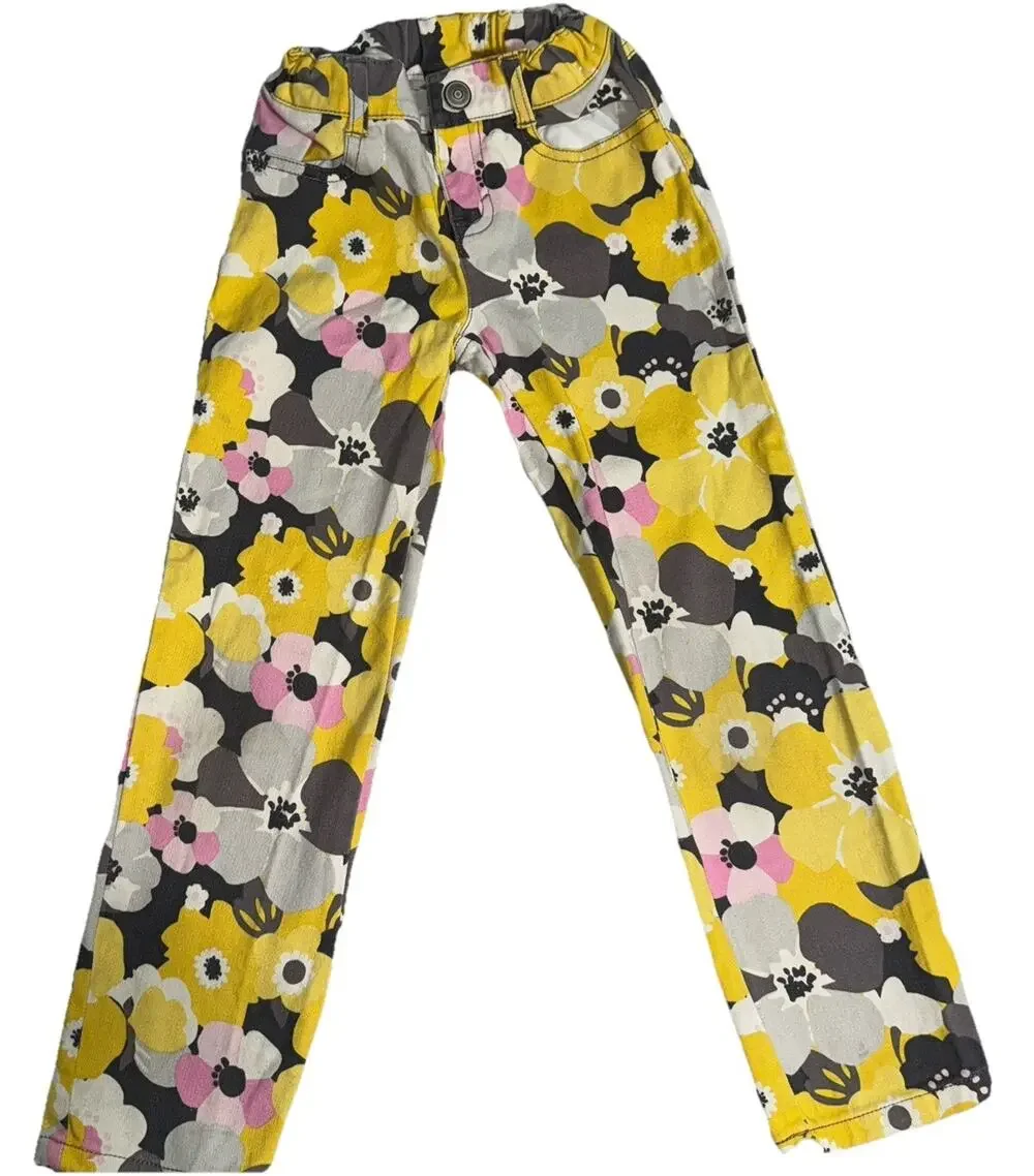 Gymboree Girl 5 Denim Jeans Multicolor Floral Print Casual Basic Everyday